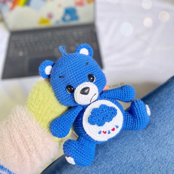 Osito azul con corazón