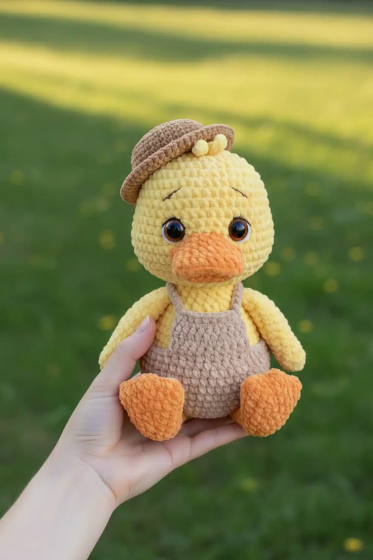 Patito pastel con boina