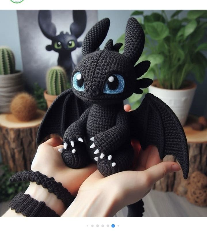 Dragón negro fantástico