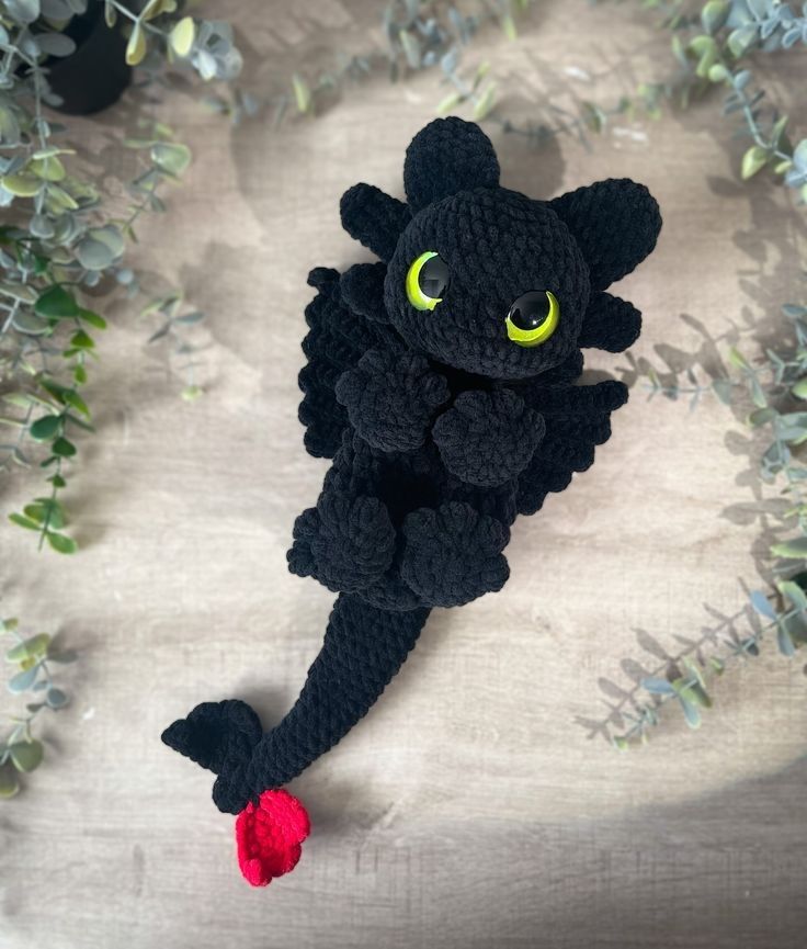 Dragón negro miniatura