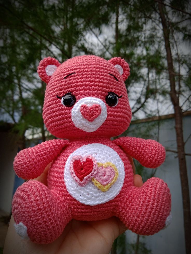 Osito rosado con corazón