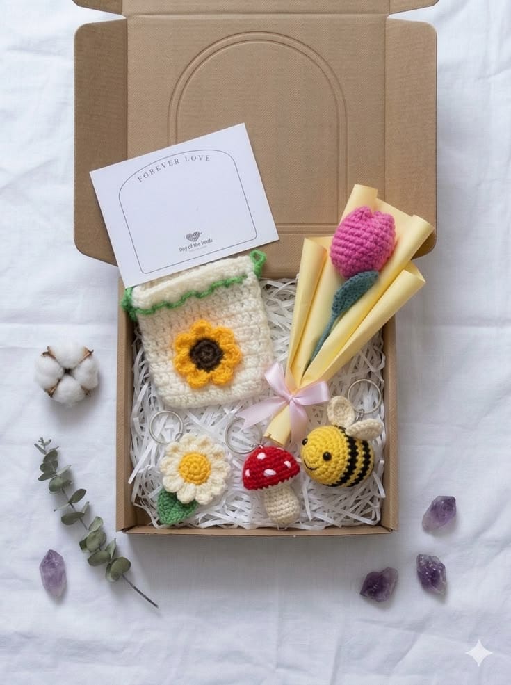 Box floral con girasoles y tulipanes